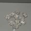 Hicarer 60 Pcs Pearl Rhinestone Flower Buttons Craft Rhinestone Embellishments Flatback Button Round Crystal for Jewelry Making Wedding Party Home Decoration and DIY