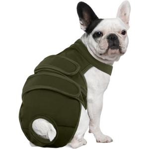 Dog Diapers Female Reusable Washable Period Diaper with Suspender,Adjustable Dog Panties Anti-Harassment, Doggie Diapers for Incontinence, Heat Cycles, or Senior Dogs, XS, Army Green 