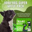 Pet N Pet 1080 Counts Green Poop Bags for Dogs, 41% Plant Based & 59% PE Extra Thick Dog Poop Bags Rolls, 9" x 13", Unscented Pet Waste Bag