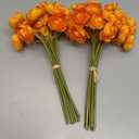 Ling's moment Ranunculus Artificial Flower, Faux Silk Mini Ranunculus Flowers for DIY Bouquet, Bulk Fake Wedding Filler Flowers for Centerpieces Arrangements Bridal Shower Decorations, Citrus Orange