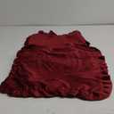 GIGIZAZA Ruby Red Decorative Throw Pillow Covers, 16x16 Velvet Ruffle Cushion Pillow Covers for Sofa Couch Set of 2