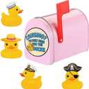Metal Duck Mailbox for Cruise Door 5'' x 3'' Magnetic Mini Mailbox for Cruising Exchange Gift Mail Box Magnetic Cruise Door Decor Fun Gift for Duck Hunters Cruising Fans(Pink)