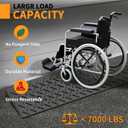 Curb Ramps for Sidewalks 2" Rise Rubber Curb Ramps Threshold Ramp for Driveway Shed Ramp for Riding Mower Garage Ramp Door Threshold Ramp for Wheelchair 7000lbs Capacity