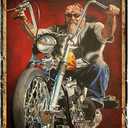 Motorcycle Metal Sign Gifts For Riders Men You Don't Stop Riding When Get Old Wall Art Decor Rider Tin Garage Signs Man Cave Accessories 8x12 Inch