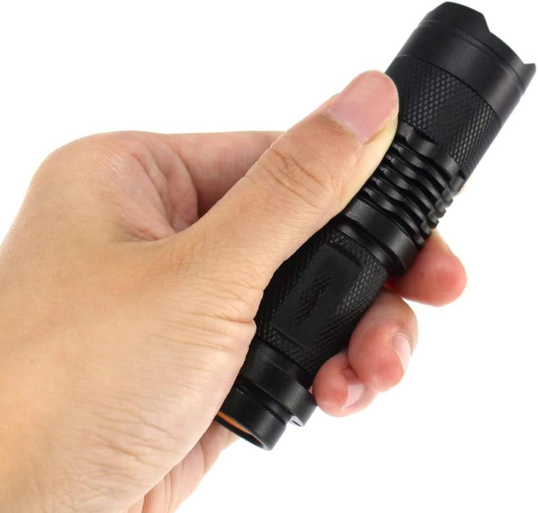 6 Pack Small Mini LED Flashlight, Single Mode Zoomable Flashlights AA Battery Powerful Flashlights, Portable Bulk EDC Pen Flash Light for Gift, Emergency, Camping, Hiking