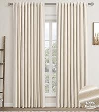 2 Beige Curtains For living Room Or Bedroom, 70×90inch