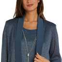 R&M Richards Women's Metallic Sheath Dress W/Matching Draped Chiffon Jacket - 2-Piece Outfit for Weddings & Parties