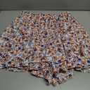 Lepunuo Flowy Shorts for Women Boho Ruffle Tiered Skorts Summer Skorts | High Waist Casual Shorts,Floral Skort,Double-Layer, Mini Skirt S