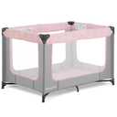 Dream On Me Zodiak Baby Playard, Breathable Mesh Sides, Soft Comfortable Mattress, Quick & Easy to Fold with Travel Carry Bag, Compact Space Saving Design - Grey & Pink