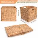 12In Foldable Wicker Baskets Cube Storage 4 Pack for Cube Shelves