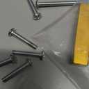 Cabinet Pulls Single Hole Cabinet Handles, 5 Pack Square Gold Bar Cabinet Pulls Drawer Cabinet Knobs Cupboard Hardware Cabinet Handles, Stainless Steel Single Hole Cabinet Knobs