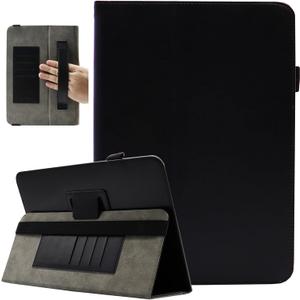 Universal 10 Inch Tablet Case, Universal 10.1 Inch Tablet Case, Viclowlpfe Protective Folio Stand Android Case for 9.6-10.5 Inch Tablet with Hand Strap and Cards Slots, Black