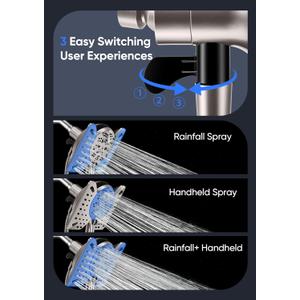 Shower Head with Handheld High Pressure(Brushed Nickel)