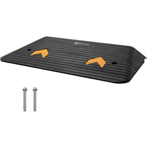 VEVOR 3" Rise Rubber Threshold Ramp for Doorway,Door Ramp with Non-Slip Textured Surface,33069lbs Load Capacity, Rubber Curb Ramp for Wheelchair and Scooter (Black)
