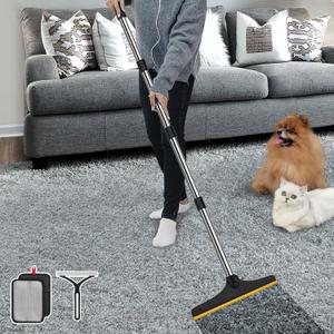 B-Land Carpet Rake for Pet Hair Removal, Reusable Pet Hair Remover with 60 Adjustable Long Handle, Carpet Scraper Broom Dog Cat Hair Remover Tool Fur Sweeper for Rugs, Mats