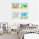 2 x Yijingtop 4 Packs Sea Turtle Diamond Art Kits for Kids,Cartoon Diamond Painting for Kids Ages 4-8-12,Cartoon Gem Kit Crafts Beginners for Gift Home Wall Decor(6x6inch)