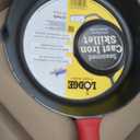 Lodge 12 Inch Cast Iron Skillet with Red Silicone Hot Handle Holder  Pre-Seasoned Frying Pan for Stove, Oven, Grill & Campfire  Made in the USA  Durable, Nonstick Cast Iron Cookware  Black
