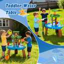 VROGTIK Water Table for Toddlers with Fishing Game Set 3-Tier Kids Sand Water Table Sensory Outdoor Toys for Kids Ages 4-8 Summer Beach Outside Toys Backyard for Kids Toddlers Age 3 4 5 6 7 8 9 10