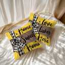 2 PCs Pillow Covers, Housewarming Gifts New Home Throw Pillow Covers 18x18, Bee Decor House Warming Gifts, Pillow Cases Decorative Cushion Covers Pillowcase Living Room Home Decor for Car Couch Bed (Polychromatic114)