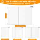 30" H Clear Dog Gate for Doorway,Adjustable 27"- 42" Width Acrylic Pet Gate