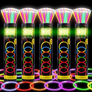 500 Ultra Bright Glow sticks,8" Glow Sticks Bulk, Glow Sticks For Kids Bulk Party Pack, Glow in The Dark Party Supplies, Glowsticks Party Favors with Bracelets and Necklaces