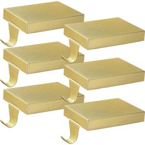 4 Pack Christmas Stocking Holder Bases - Mantel Stocking Hangers Hanging Hooks for Fireplace Stand Holder Weighted Hangers for Xmas Holiday Decoration (Gold, 4)
