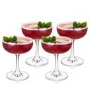 True Coupe Glass, Martini Glasses for Cocktail Party, Perfect for Espresso Martini, Manhattan, Champagne, Elegant 7 oz Glassware for Home Bars, Wedding Gifts, Margarita Glasses Set of 3