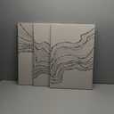 HLNIUC Neutral Abstract Framed Canvas Wall Art Set, Black Beige Wave Line Wall Decor, Large Minimalist Painting, Modern Geometric Art Print for Living Room, Bedroom, Dinning Room, Office - 24"x36"x3 Yudinbin Black wall art 24Lx12W, Wrapped Canvas 3pcs