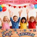 28 Pack Valentines Day Gifts for Kids LED Finger Lights Toys with Valentines Day Cards for Kids Classroom, Non-Candy Class Exchange Gifts Valentine Party Favors Bulk for Boys Girls