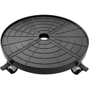 20 Inch Plant Caddy with Wheels Outdoor Indoor, Extra Large Rolling Plant Stand for 600lb Heavy Duty Flower Pots, Round Plant Rollers Lockable Potted Planter Dolly, Black
