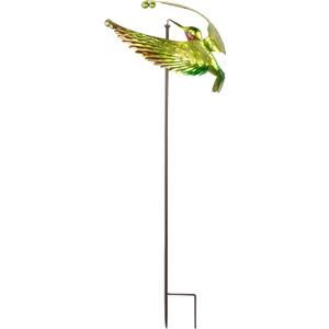 Sunset Vista Designs Nature in Motion Spinner Garden Stake, 45-Inch, Green Hummingbird