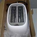 Roter Mond 2 Slice Toaster Retro Stainless Steel with Bagel, Cancel, and Defrost Functions, 6 Bread Shade Settings, Extra Wide Slots and Removable Crumb Tray, White