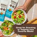 BIENA Chickpea Snacks - Crunchy Roasted Chickpeas - High Fiber Vegan Protein Snacks for Adults and Kids - 10-Pack, 1.2 Ounce Bags - Sea Salt (EXP 03/16/27)