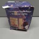 Christmas Snowflakes Window Lights, 5 Pack 72 LEDs Waterproof Hanging Battery Operated Christmas Decoration with Timer for Indoor Outdoor Xmas Home Winter Party Patio Bedroom Decor, Warm White