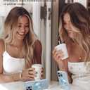 Typecase Magnetic Phone Grip Holder: Adjustable Finger Ring Kickstand - Adapter Ring Included - Phone Grips for Back Compatible with iPhone Android Kindle Accessories - Blue Marble