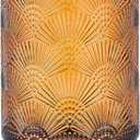 Makeup Brush Holder Organizer,Toothbrush Holders,Desk Pen Pencil Holder,Multifunctional Vintage Glass Brush CupA41-5-US (Brown)