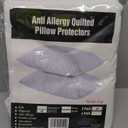 Waterproof Quilted Pillow Protectors Queen Ultra Soft Thick Pair 20x30 Inches Brushed Ultra Plush White Zippered Set of 2 Size Encasement