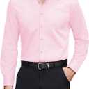 J.VER Men's Dress Shirts Stretch Stain Shield Long Sleeve Solid Formal Shirt Business Casual Button Down Shirts, XL