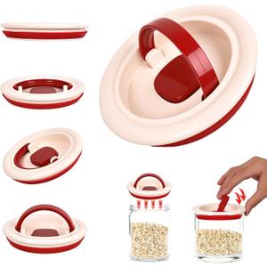 3 x 2-Pack Airtight Food Storage Container Lids, Easy-Open Universal Fit Replacement Covers for Seniors & People with Arthritis, Suitable for DIY Production of Ceramic and Glass Sealed Cans