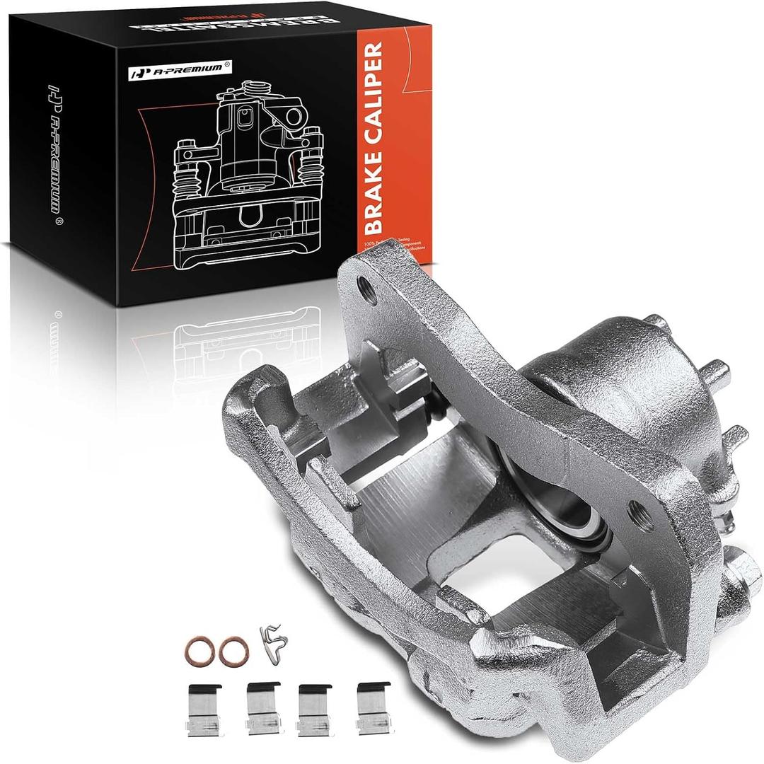 A-Premium Disc Brake Caliper Assembly with Bracket Compatible with Select Mitsubishi Models - Lancer 2002 2003 2004 2005 2006 2007, L4 2.0L - Front Right Passenger Side