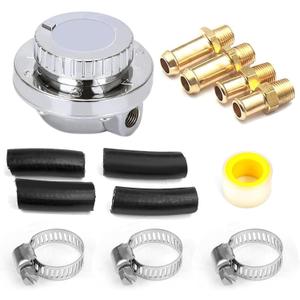 YESHMA 1-5 PSI Universal Fuel Pressure Regulator Adjustable Manual for Carburetor Carb Zinc Alloy with 5/16 3/8 Fittings