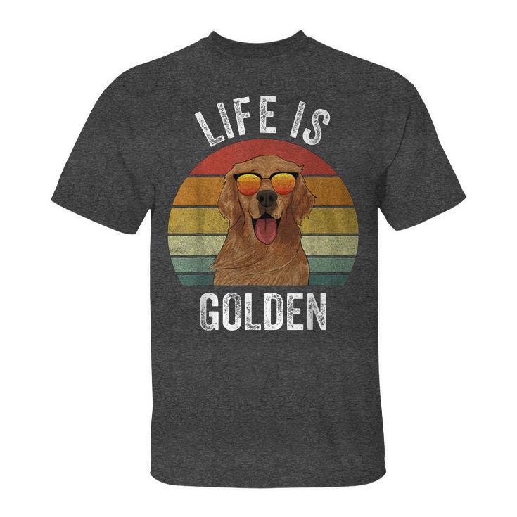 Retro Golden Retriever Funny Dog T-Shirt(S)