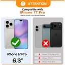 Bocasal Detachable Wallet Case for iPhone 17 Pro RFID Blocking Card Slots Holder Premium PU Leather Magnetic Kickstand Shockproof Wrist Strap Removable Flip Protective Cover 5G 6.3 inch (Blue)