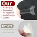 Focusound 52 Pack Acoustic Foam Panels 1" x 12" x 12" Sound Proof Foam Panles Soundproofing Noise Cancelling Wedge Panels for Home Office Recoding Studio with 300PCS Double-Side Adhesive