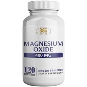 Magnesium 400mg [High Potency] Supplement – Magnesium Oxide for Immune Support, Muscle Recovery, Leg Cramps and Relaxation 120 Tablets-USA Made Set of 2, Exp Date: 11/2027