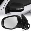 Left Driver Side Mirror Fit for 2014-2019 Mitsubishi Outlander Sport, Rear View Mirror with Power Glass, Heated, Turn Signal and Electric Folding (Doesn't Fit for Outlander Model, 9Pins, Glossy Black)