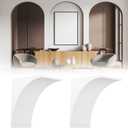 Nuanchu 2 Pcs Rounded Doorway Arch Kit 3D DIY Interior Doorway Pre curved Drywall Full Half Circle Top Round Arch Kit 9"x 9"x 5" Easy to Add Rounded Corners to Any Opening for Interior Decoration