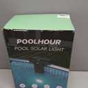 POOLHOUR Solar Pool Lights for Above Ground Pools (Metal Frame Only), LED Above Ground Pool Light with Remote & Timer, Submersible Underwater Lighting, 10-Color RGB 4-Mode Poolside Solar Light, 1 Pack
