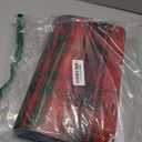 Christmas Placemats Set of 6 Red and Green Plaid Plastic Table Mats Recyclable Place Mats Washable Farmhouse Holiday Table Decoration for Indoor Outdoor Christmas Party Kitchen Dining