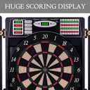 Electronic Dart Board with Cabinet LED Electric Digital Dart Boards for Adults with 12 Soft Tip Darts